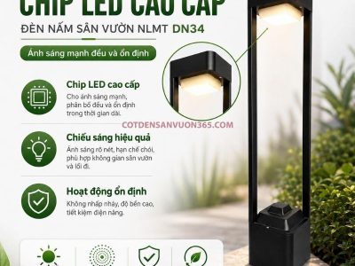 Đèn nấm sân vườn năng lượng mặt trời DN34