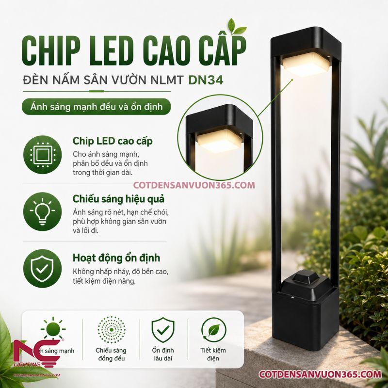 Đèn nấm sân vườn năng lượng mặt trời DN34 31 Đèn nấm sân vườn năng lượng mặt trời DN34