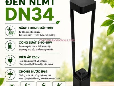 Đèn nấm sân vườn năng lượng mặt trời DN34