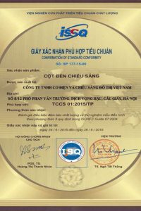 giấy chứng nhận cột