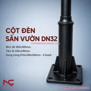Cột đèn sân vườn năng lượng mặt trời DN32