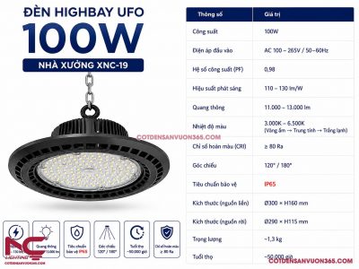 Đèn Led Nhà Xưởng IP65 Highbay UFO XNC-19