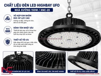 Đèn LED Nhà Xưởng Highbay UFO 150W XNC-20