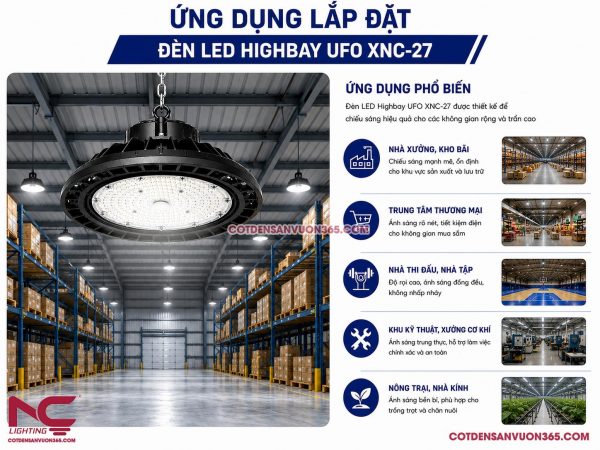 Đèn LED Chóa Nhôm Nhà Xưởng XNC-27 300W