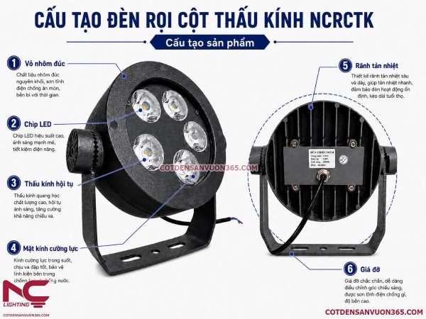 Đèn rọi cột NCCRTK