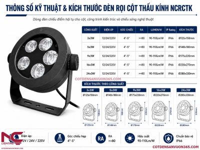Đèn rọi cột NCCRTK
