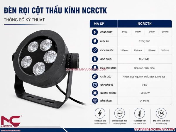 Đèn rọi cột NCCRTK