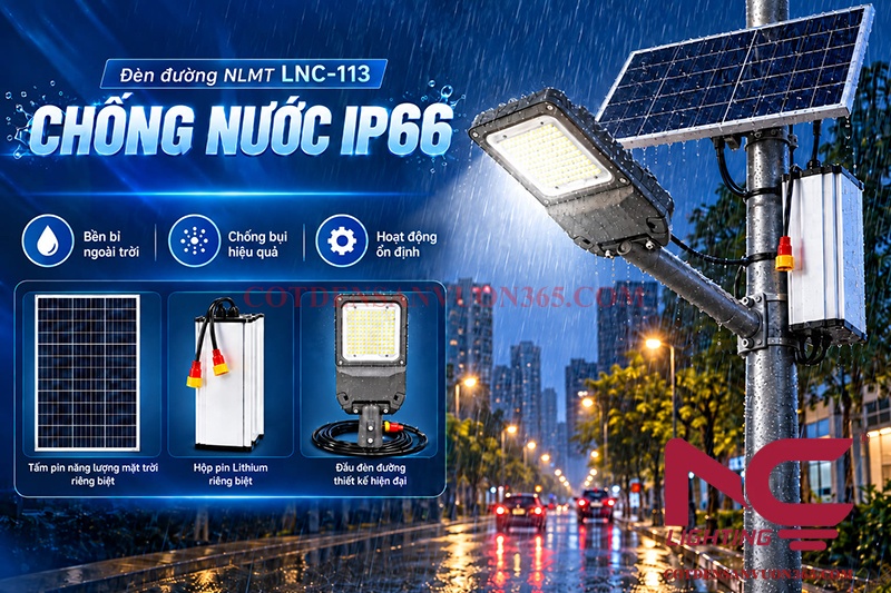 Đèn đường LED NLMT LNC-113 có tiêu chuẩn cao